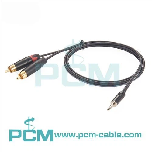 3,5 mm Erkek - 2 Erkek RCA Adaptörü