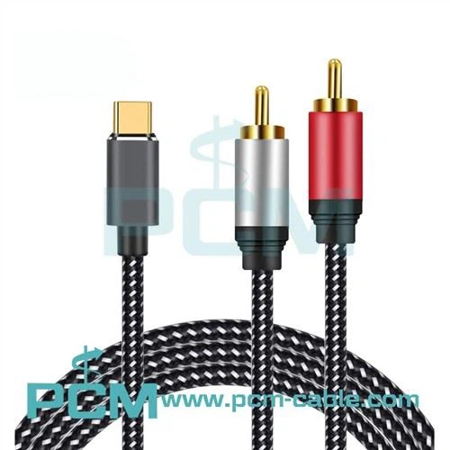 USB Tip C - 2 RCA Ses Kablosu