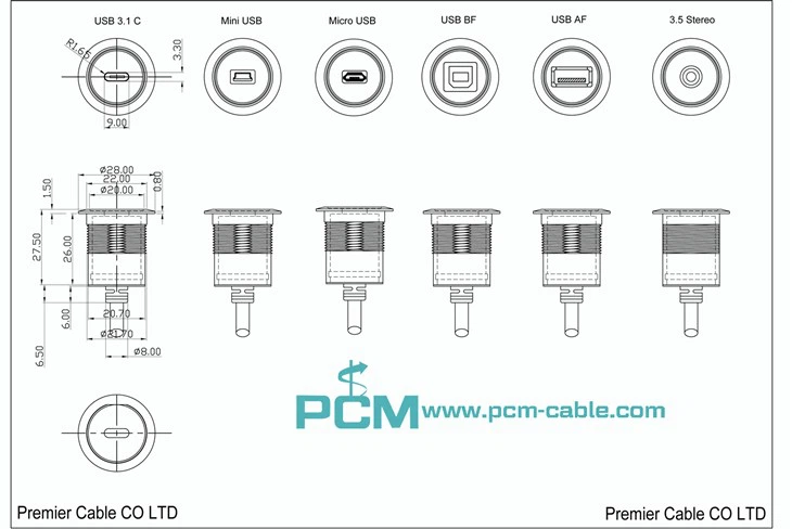 Har-port Headphone Connector 3.5mm