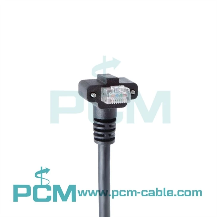 Yüksek Esnek RJ45 GigE Kablosu Yukarı Açılı