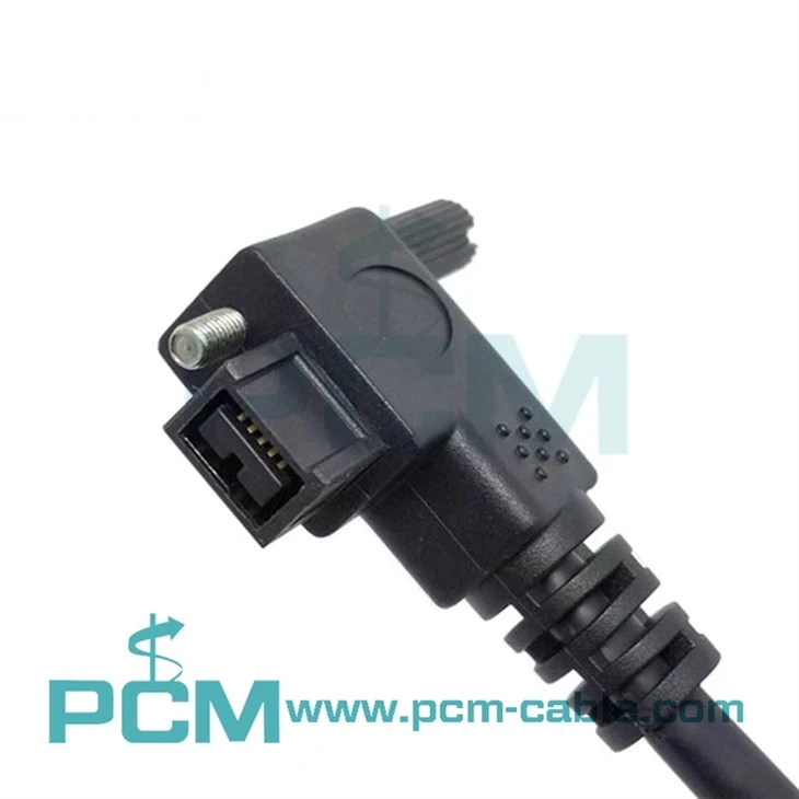 Makine Görüş Zinciri Flex IEEE 1394 Firewire 9P Sürükleme zinciri ve endüstriyel kameralar için Vidalı Erkek Kablo