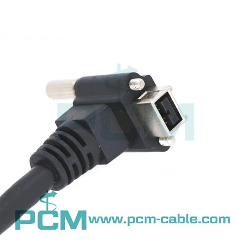 Machine Vision IEEE1394 Firewire Kablo 6Pin Erkek Bağlantı Adaptörü, Kilitleme Vidalı
