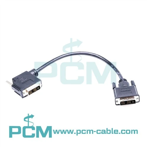 Vidalı Dik Açılı DVI 18Pin Erkek Kablo Düzeneği