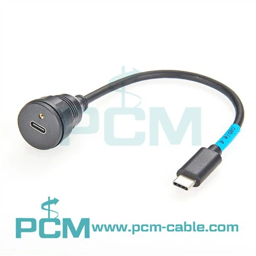 USB 3.1 C'den C'ye Panel Montaj Kablosu