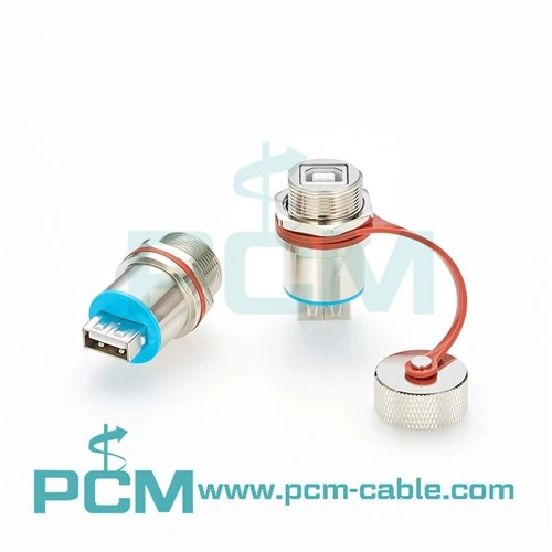 USB Hava Koşullarına Dayanıklı Konektör - Panel Montajlı USB-B'den USB-A'ya