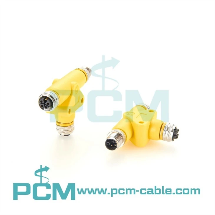 M12 connector K Code In-line splitter
