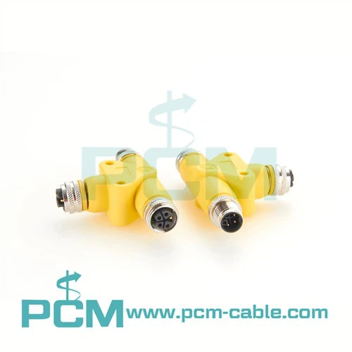 M12 T Splitter 3 Pin 4 Pin 5 Pin 8 Pin ABDK Kodu