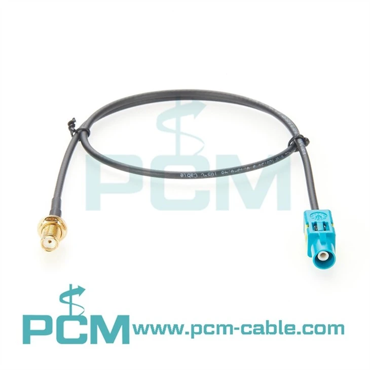 Fakra to SMA Female Cable for Automotive and Wireless Applications, Up to 3GHz