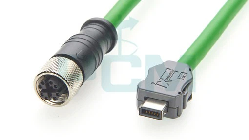 IX B Key To M12 X-Code Female IX Industrial Category 6A Serial Cable IX B Key To M12 X-Code Female IX Industrial Category 6A Serial Cable