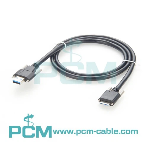 USB 3.0 A'dan Mikro B'ye Çift Vidalı Kamera Kablosu