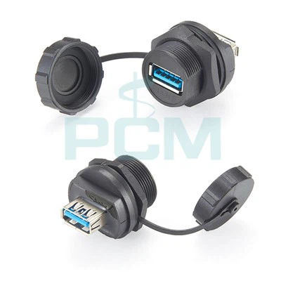 IP67 Su Geçirmez USB 3.0 Konnektör USB Dişi - Dişi Bölme Konektörü