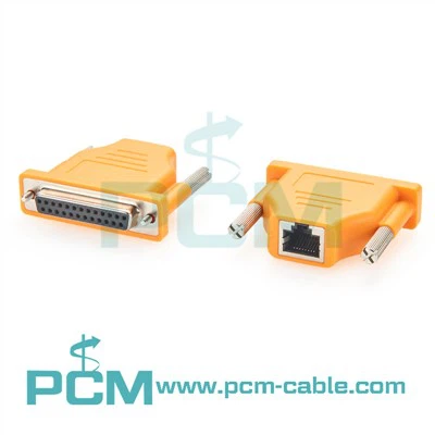 DB25 Dişi - RJ45 Dişi DCE Adaptörü Cisco Uyumlu CAB-25AS-DCE CAB-500DCF